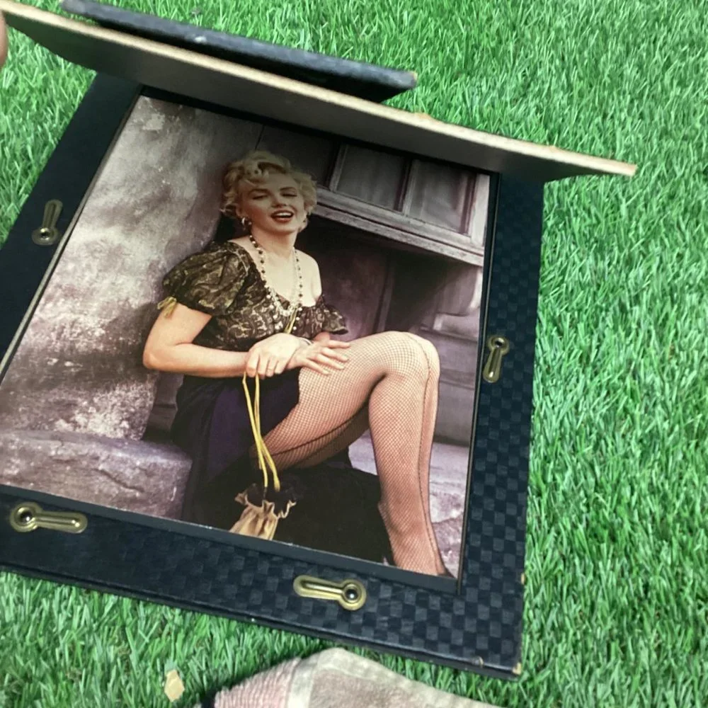 Vintage Art Deco Glass Photo Frame